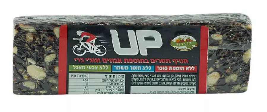 אפ חטיף אנרגיה תמרים בתוספת אגוזים וגוג'י בר ניצני הדר 50 גרם בממוצע ליחידה Nitaney Hadar Up