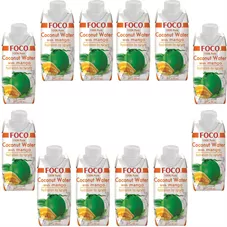 מי קוקוס בתוספת מנגו פוקו  12 יחידות * 330 מ"ל Foco Coconut Water With Mango כליל הטבע