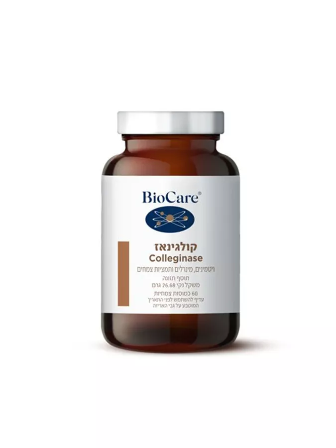 קולגינאז - ביוקר  60 כמוסות BioCare Colleginase