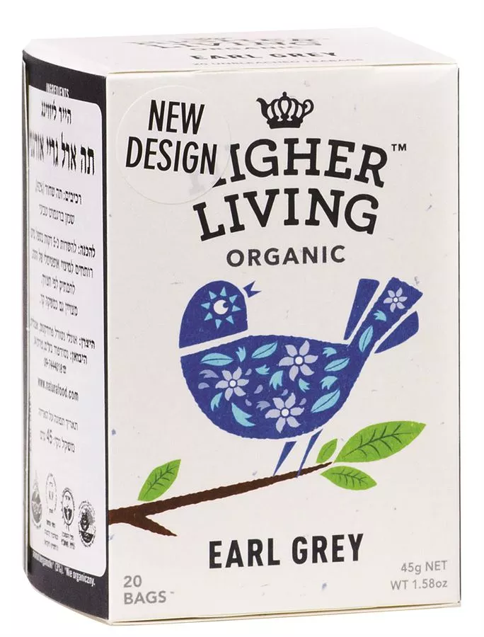 תה ארל גריי אורגני הייר ליווינג 20 שקיקים Higher Living Earl Grey