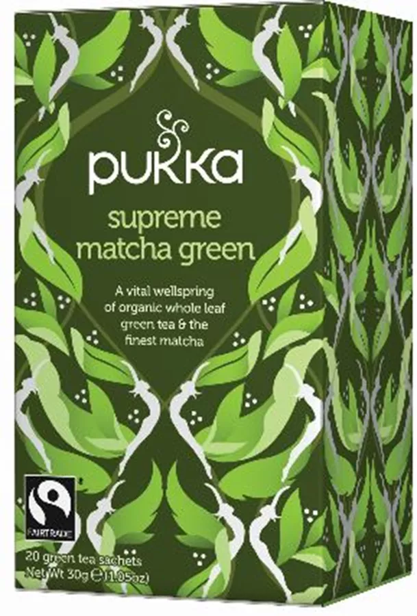 פוקה - תה ירוק מאצ'ה לימון מנקה 20 שקיקים Pukka Matcha Green