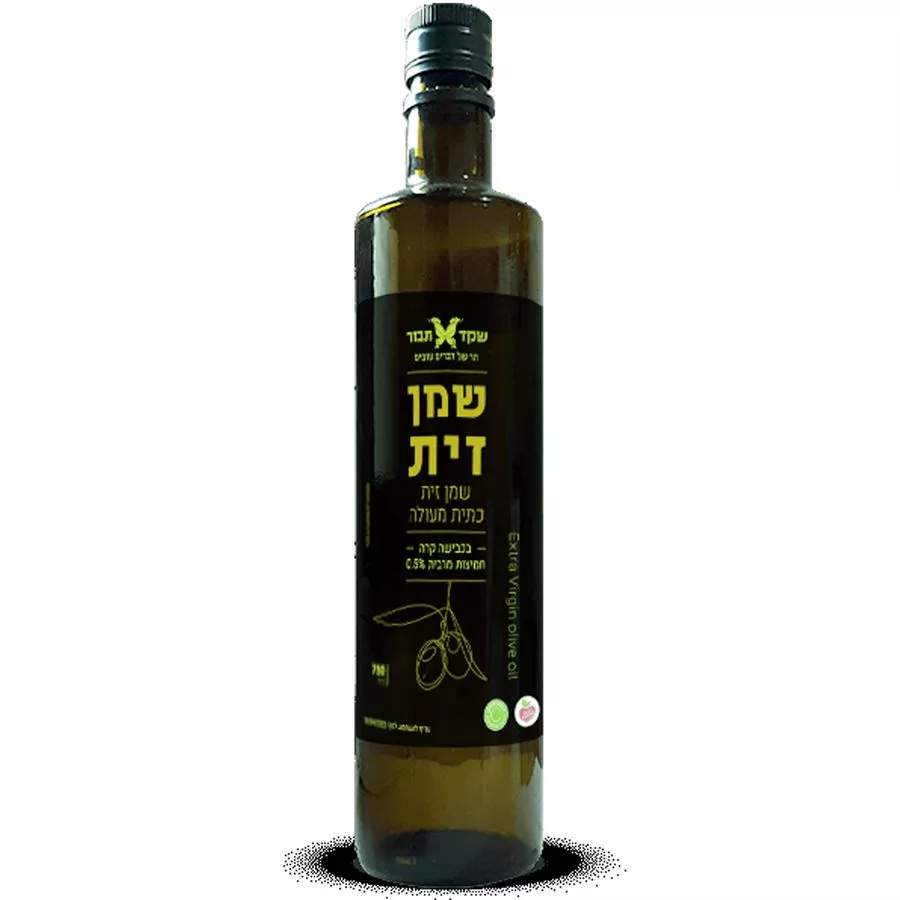 שקד תבור שמן זית כתית מעולה בכבישה קרה 750 מ