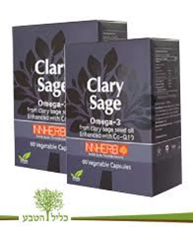 מרווה מרושתת קלריסאג' אומגה 3 60*2 כמוסות Clary Sage Omega 3