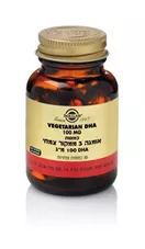 סולגאר - אומגה 3 ממקור צמחי 100 מ"ג 30 כמוסות Solgar natural Omega-3 Vegetarian DHA כליל הטבע