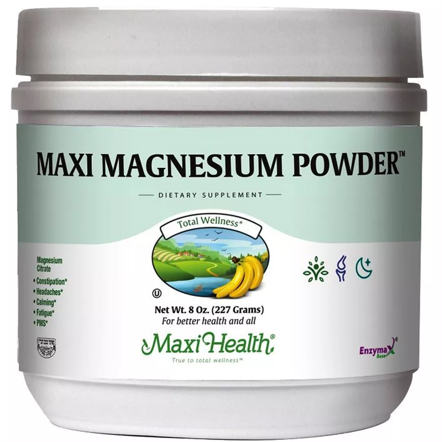 מקסי הלט אבקת מגנזיום 227 גרם MAXI HEALTH MAGNESIUM POWDER