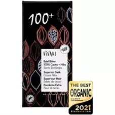 ויואני - 100% קקאו + שבבי קקאו אורגני +100 80 גרם VIVANI 100% Cacao + Nibs כליל הטבע