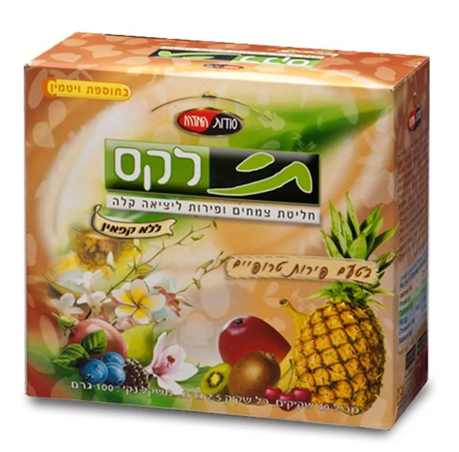 תי לקס בטעם פירות טרופיים סודות המזרח מכיל 40 שקיקים  * 2.5 גרם Tea Lax