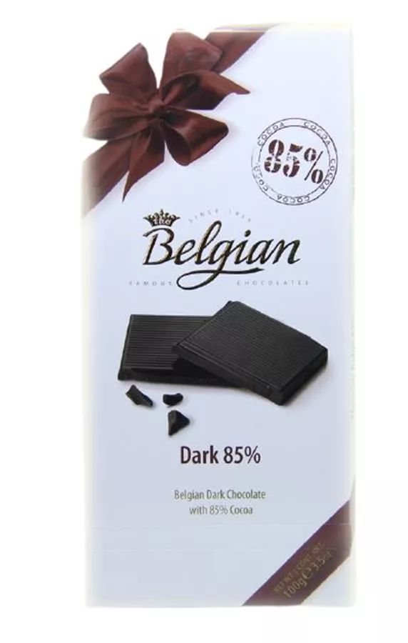 שוקולד מריר 85% קקאו בלג'יאן 100 גרם Belgian Dark Chocolate with 85% cocoa