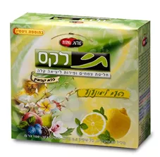תי לקס בטעם לימונענע סודות המזרח מכיל 40 שקיקים  * 2.5 גרם Tea Lax כליל הטבע