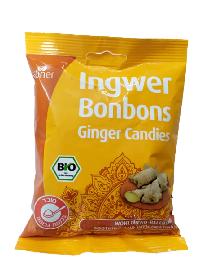 סוכריות ג'ינג'ר - ORGANIC GINGER CANDIES