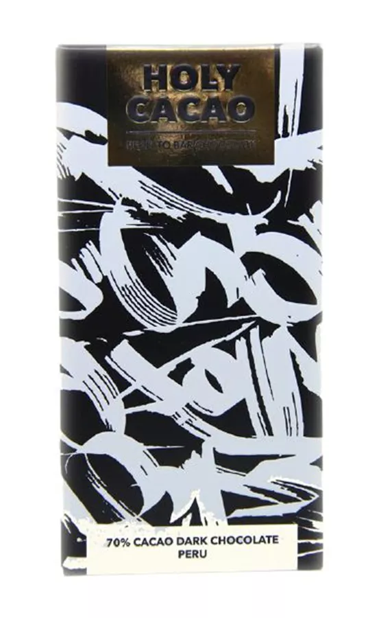 שוקולד מריר 70% קקאו מדגסקר הולי קקאו 100 גרם  HolyCacao Dark Chocolate Madagascar