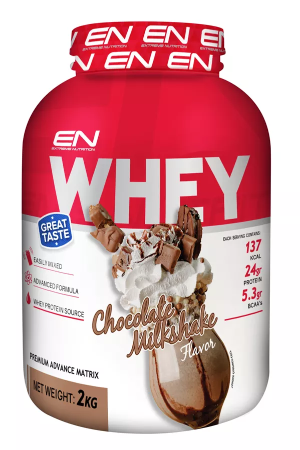 אבקה להכנת משקה חלבון מי גבינה בטעם שוקולד  EXTREME NUTRITION EXTREME WHEY CHOCOLATE FLAVOR