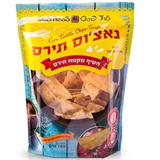 נאצ'וס תירס (חטיף מקמח תירס) 180 גרם  Tres Pesos Corn Tortilla Chips Totopos כליל הטבע