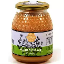 דבש טהור מגובש מפרחי שיזף עין חרוד 850 גרם כליל הטבע
