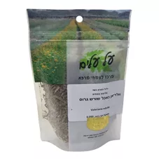 שורש ולריאן על עלים כליל הטבע
