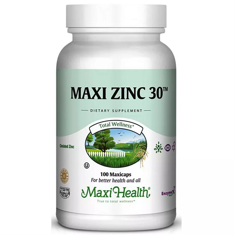 מקסי הלט 100 טבליות אבץ Maxi Health ZINC 30