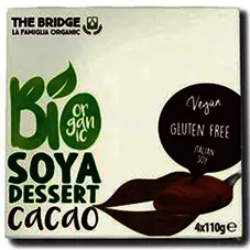 מעדן סויה אורגני בטעם שוקו דה ברידג' 4*110 גרם The Bridge Bio Soy Dessert With Cocoa כליל הטבע
