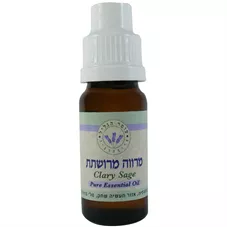 מרווה מרושתת שמן אתרי - עומר הגליל  10 מ"ל   Omer Hagalil Clary Sage Pure Essential Oil כליל הטבע
