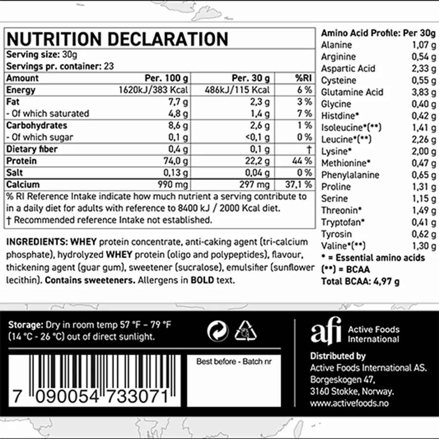 אבקת חלבון נורוויגאן בננה  - NORWEGIAN Whey - Nortech Nutrition