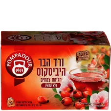 פומפדור - ורד הבר היביסקוס 70 גרם 20 שקיקי חליטה POMPADOUR כליל הטבע