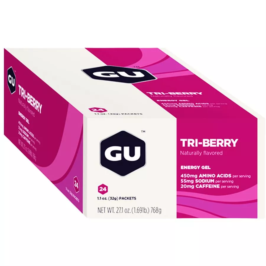 ג'ל אנרגיה בטעם פירות יער מארז 24*32 גרם GU TRI-BERRY