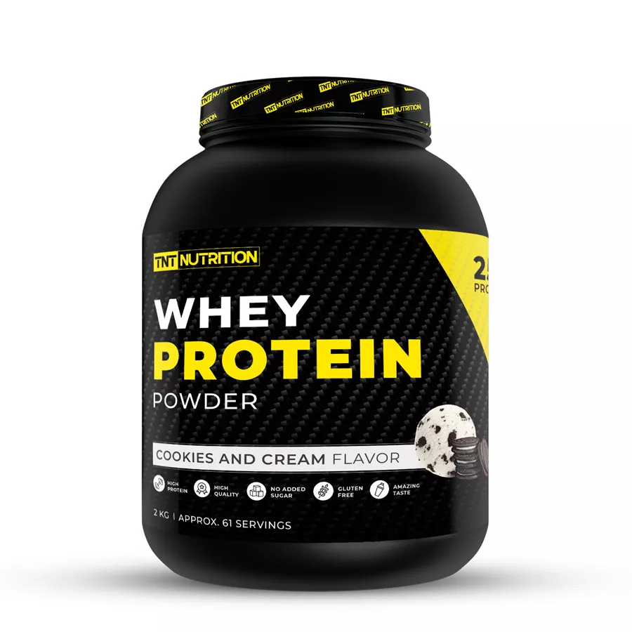אבקת חלבון מי גבינה בטעם קרם עוגיות - TNT WHEY PROTEIN