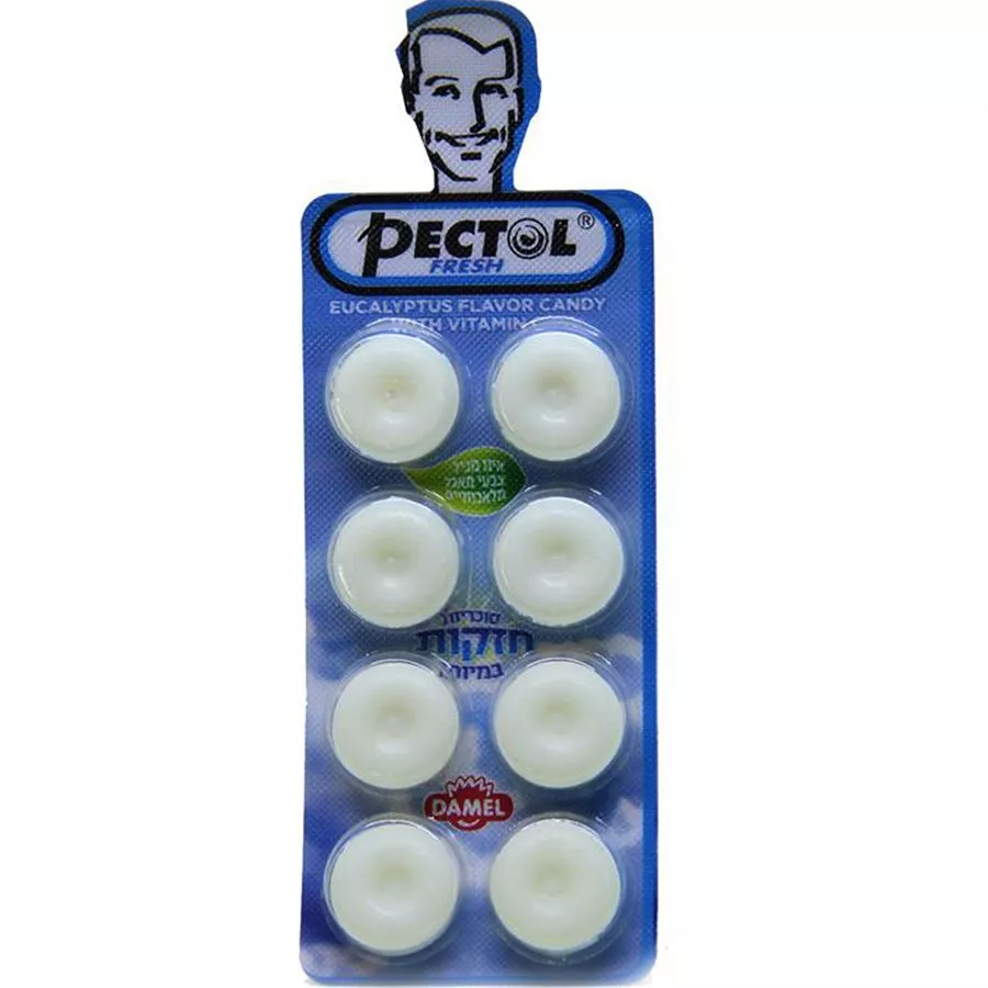 פקטול - סוכריות קשות בטעם אקליפטוס 19.2 גרם Pectol Eucalyptus Flavor Candy