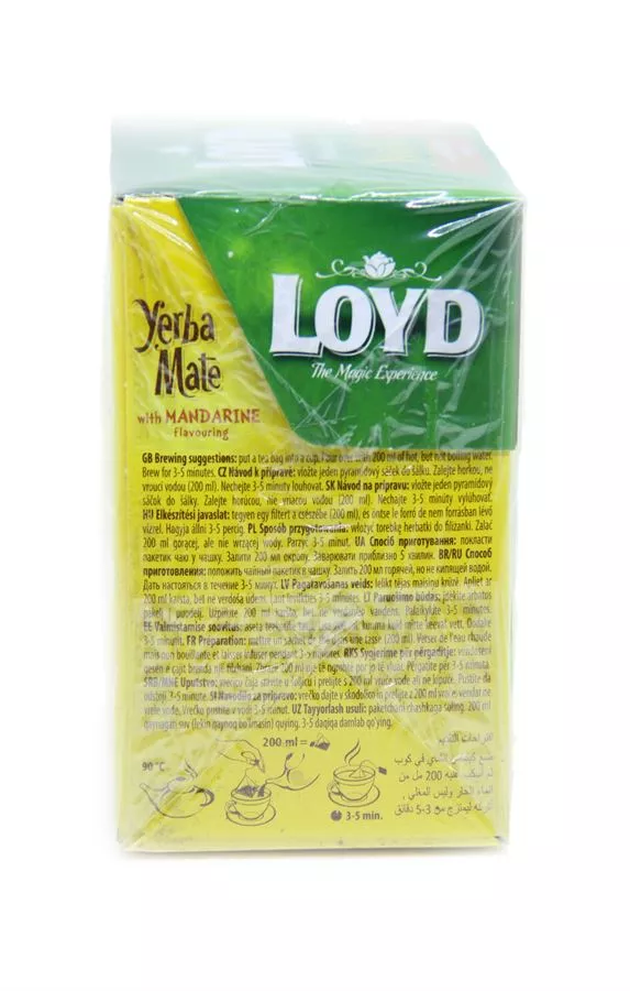 חליטת מאטה בטעם מנדרינה - לויד  20*1.7 גרם  Loyd Yerba Matr With Mandarine