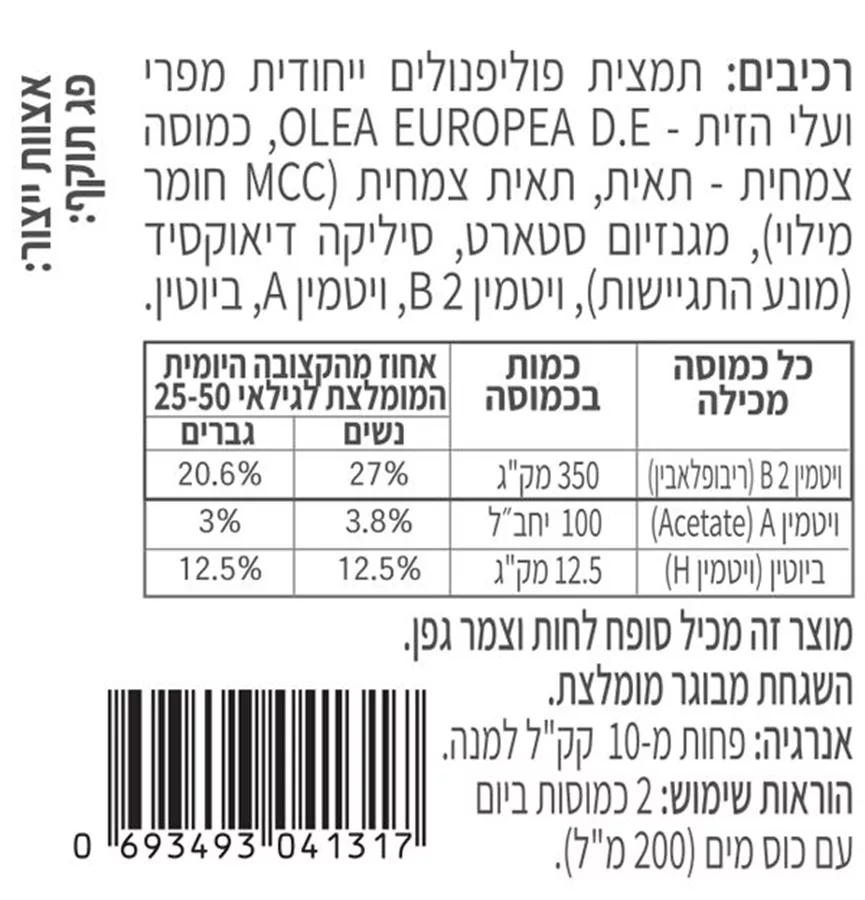 אליוויום 90 כמוסות קטגוריה 5 Alyvium 90 cap Catgory