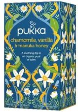 פוקה - קמומיל, וניל בטעם דבש מאנוקה 20 שקיקים Pukka Chamomile,vanilla & Manuka Honey כליל הטבע