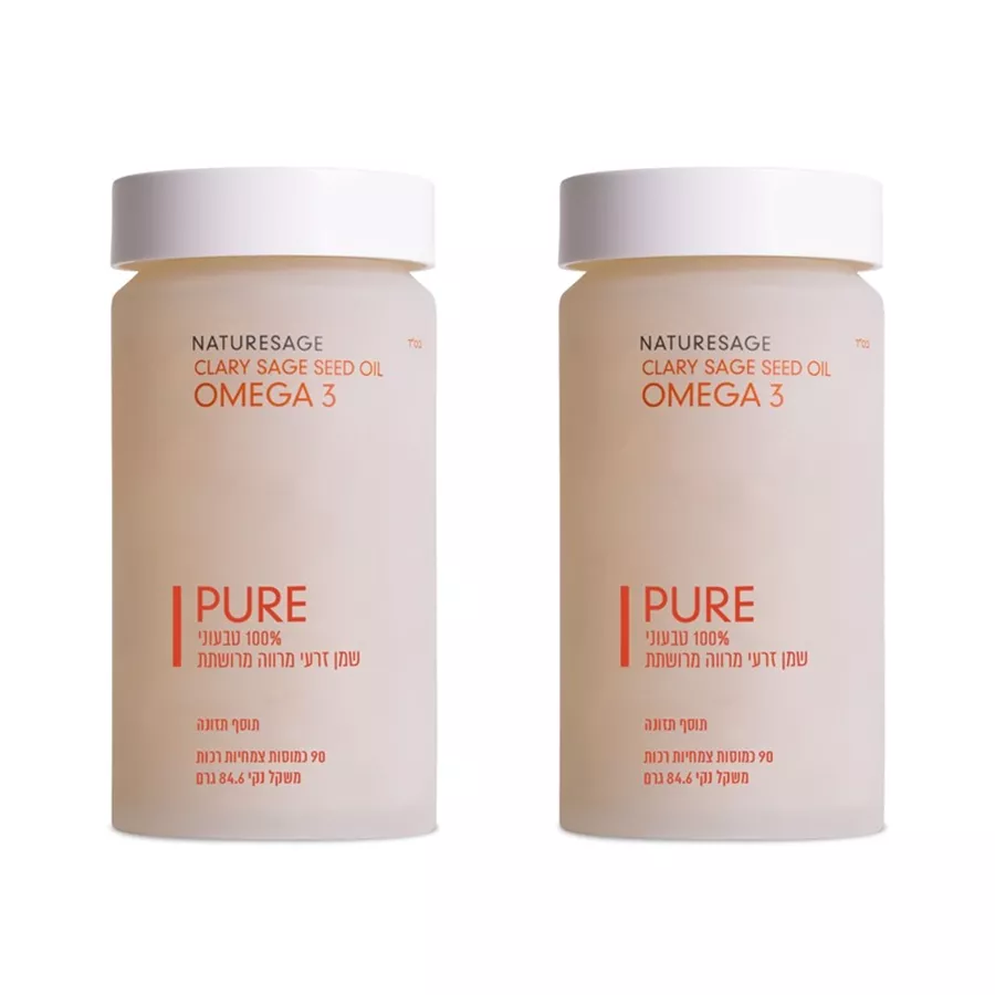 מרווה מרושתת אומגה 3  נייטשרסייג 2*90 כמוסות  NATURESAGE Omega 3 Pure