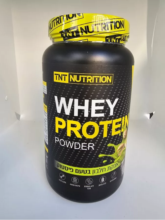 אבקת חלבון מי גבינה בטעם פיסטוק 700 גרם - TNT WHEY PROTEIN