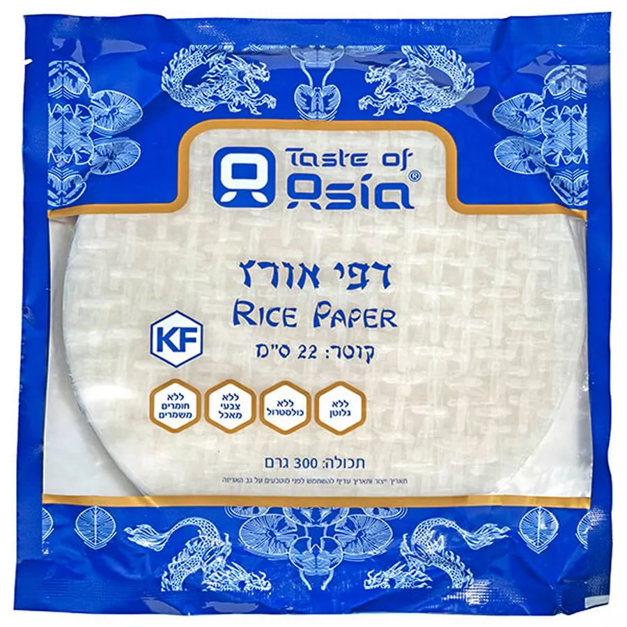 דפי אורז עגולים טעמי אסיה 300 גרם Taste Of Asia Rice Stick