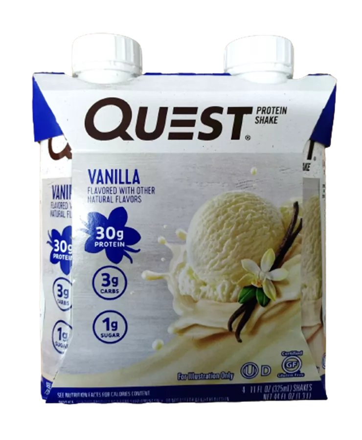 קווסט - משקה על בסיס חלבון בטעם וניל - QUEST VANILLA