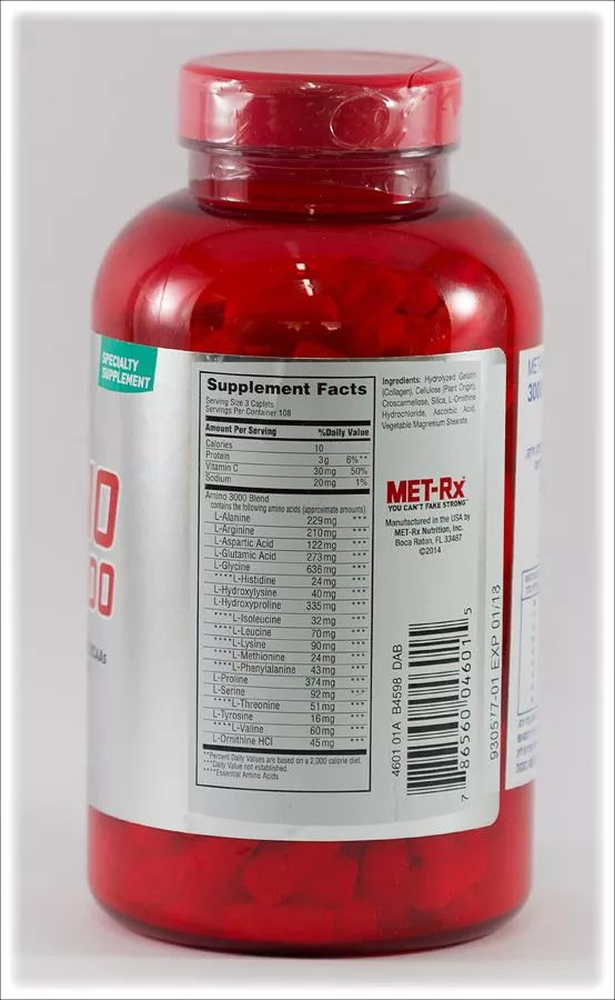 טבליות חומצות אמינו 3000 מט-ריקס 325 קפסולות Amino 3000 Met-Rx
