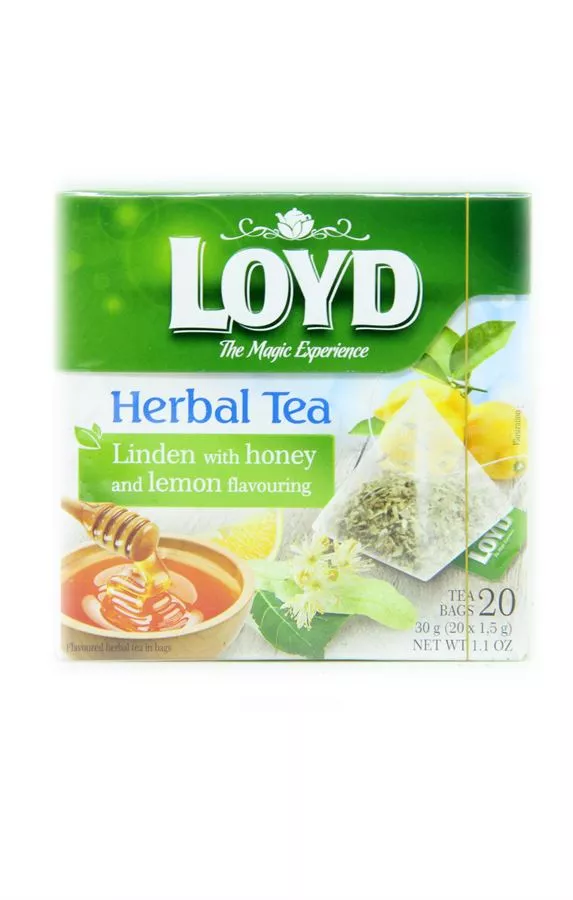חליטת טיליה בטעם לימון ודבש לויד 20 שקיקים Loyd Linden With Honey And Lemon Flavouring