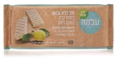 ופל במילוי קרם בטעם לימון עלמה 150 גרם Alma Wafer כליל הטבע