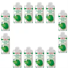 מי קוקוס פוקו 12 יחידות * 330 מ"ל Foco Coconut Water Original כליל הטבע