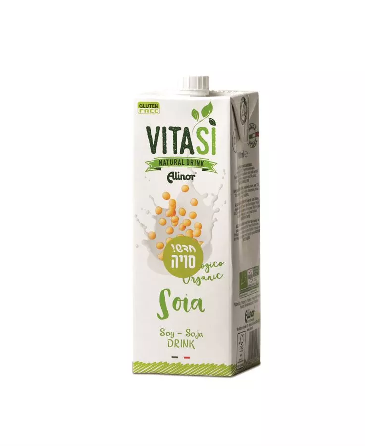 משקה סויה אורגני ויטסי 1 ליטר Vitasi organic soja drink