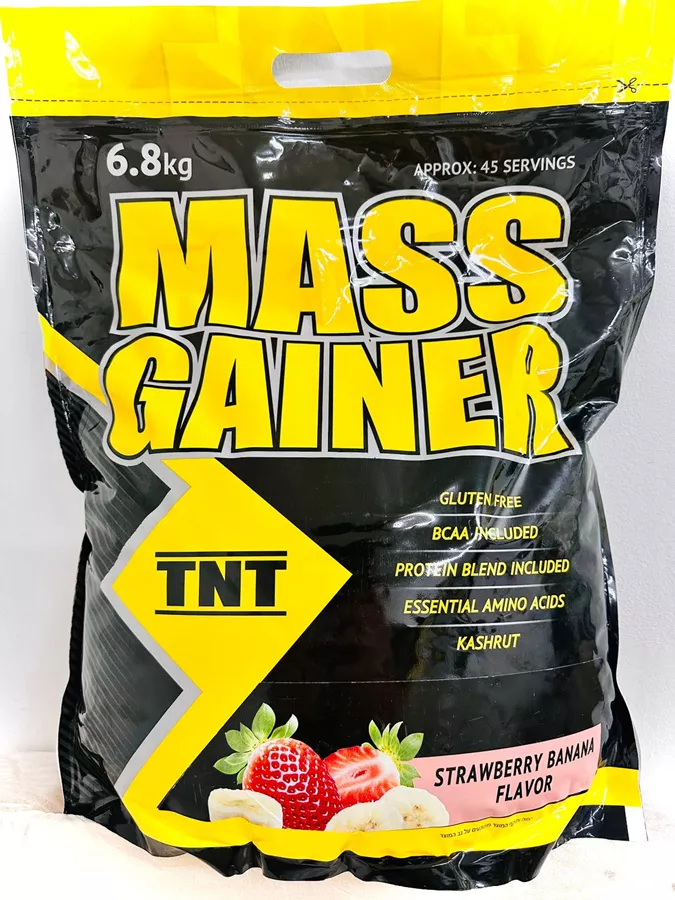 אבקת מאס גיינר TNT בטעם תות בננה - TNT MASS GAINER PROTEIN