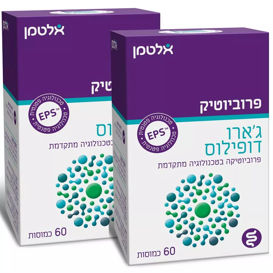 פרוביוטיק ג'ארו דופילוס - אלטמן מארז זוגי 2*60 כמוסות Altman Probiotic Jarro Dophilus