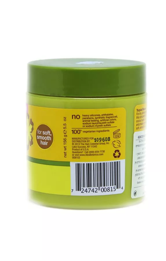 מסיכה לשיער חמאת קקאו אלבה 156 גרם Alba Cocoa-Butter Deep Conditioning Minute Mask
