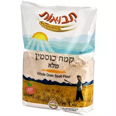 תבואות קמח כוסמין מלא 1 ק"ג Tvuot Whole Grain Spelt Flour כליל הטבע
