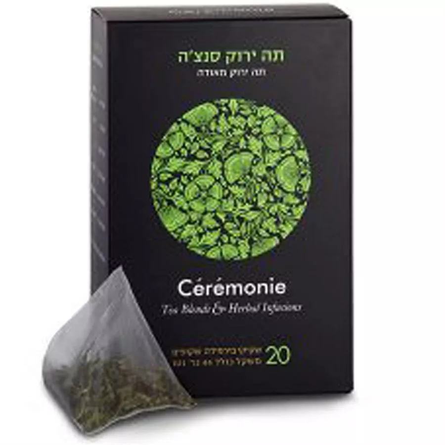 סרמוני תה - תה ירוק מאודה סנצ'ה 44 גרם 20 שקיקי פירמידה Ceremonie Steamed Green Tea