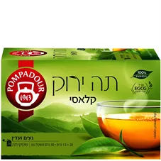 פומפדור - תה ירוק קלאסי 30 גרם 20 שקיקי תה POMPADOUR כליל הטבע