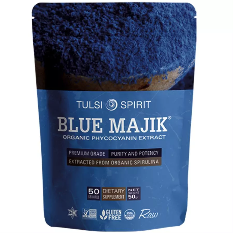 בלו מג'יק ספירולינה כחולה באבקה 50 גרם TULSI SPIRIT BLUE MAGIK