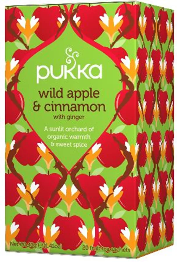 פוקה - תה תפוח פראי וקינמון 40 גרם 20 שקיקים Pukka Wild Apple & Cinnamon