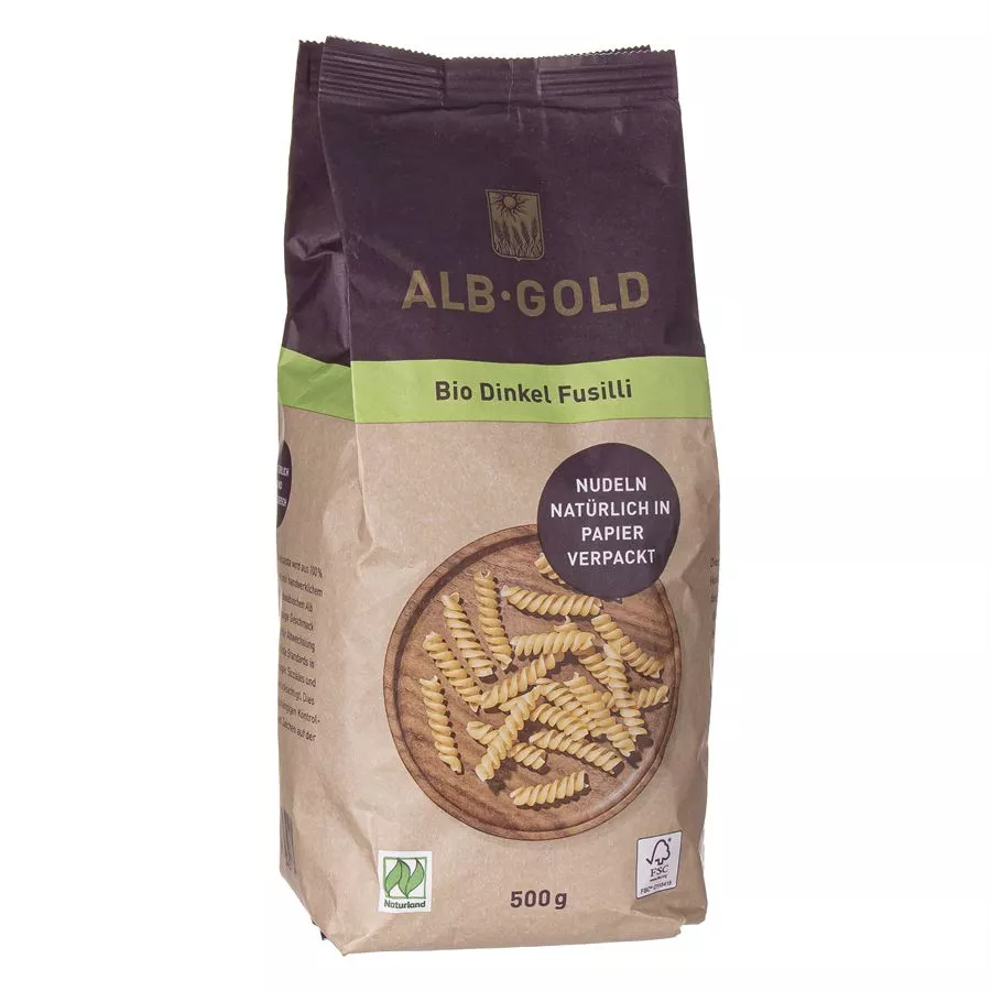 נטורפוד פוזילי כוסמין לבן 500 גרם  NATURAFOOD ALB-GOLD Fusilli