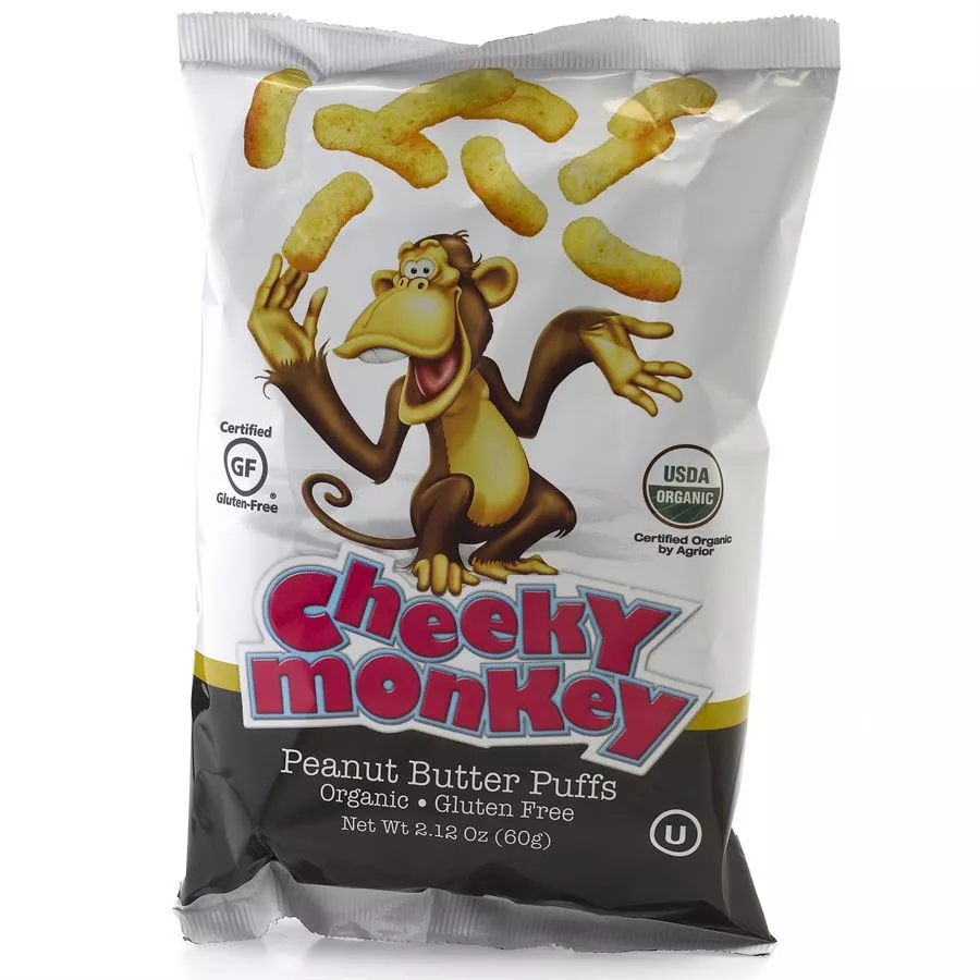 השדה - חטיף בוטנים צ'יקי מאנקי השדה 60 גרם Hasade Organic Peanut Butter Puffs