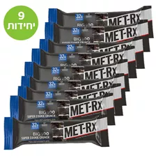 מארז 9 יח מטרקס ביג-100 בטעם שברי עוגיות קראנצ' 100 גרם MET-RX BIG-100 SUPER COOKIE CRUNCH כליל הטבע